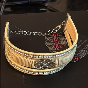 Yellow and Silver Bracelet with Infinity Design